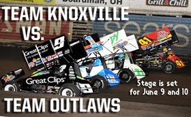 Team World of Outlaws vs. Team Knoxville Raceway