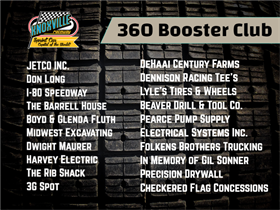 360 Booster Club Adds to Purse of July 20 & August 24 Events!